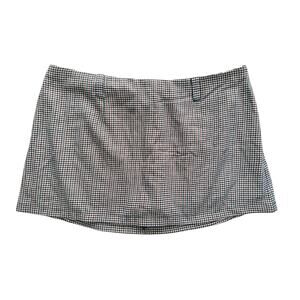 Abercrombie & Fitch Plaid Lined Mini Skort XL Brown Preppy Academia School Girl